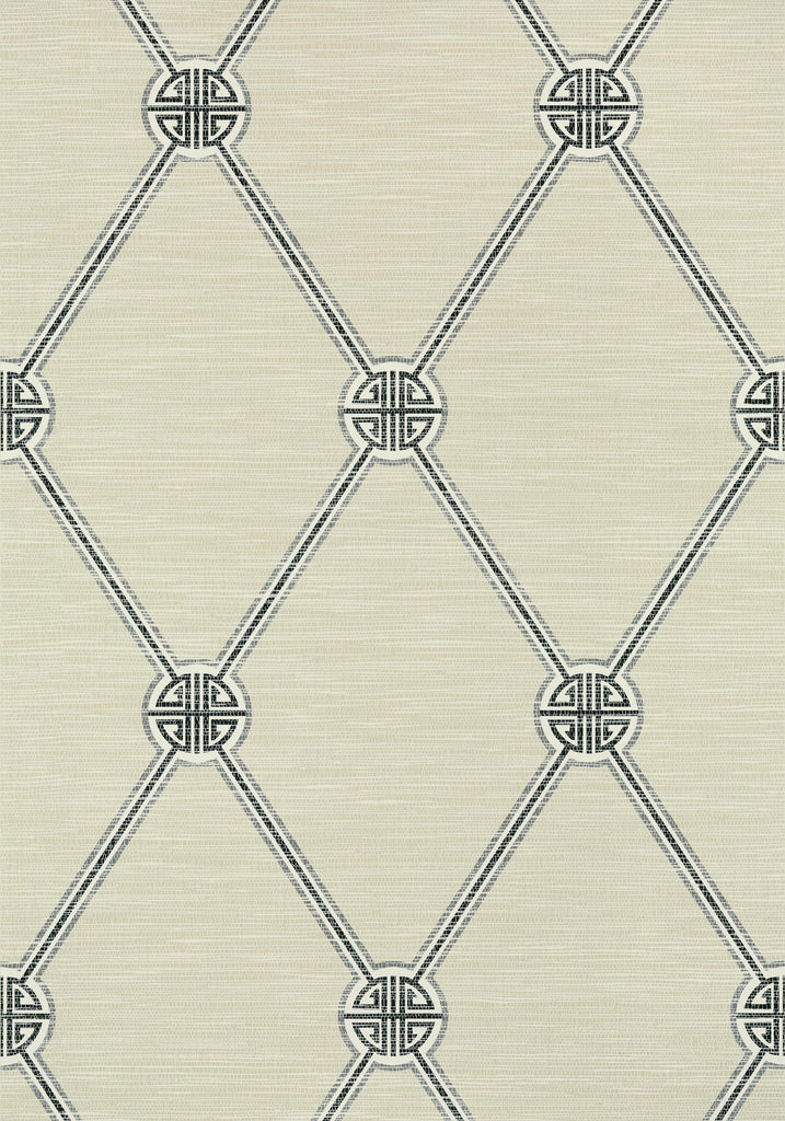 Thibaut TURNBERRY TRELLIS Charcoal Wallpaper