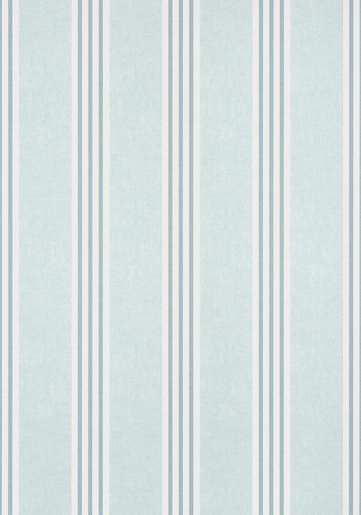 Thibaut CANVAS STRIPE Spa Blue Wallpaper