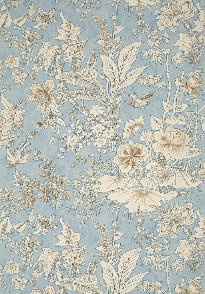 Thibaut ROSALIND Spa Blue Wallpaper