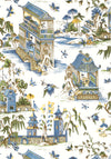 Thibaut Grand Palace Blue And Green Wallpaper