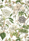 Thibaut Hill Garden White And Green Wallpaper