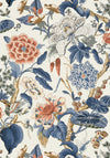 Thibaut Hill Garden Brick And Navy Wallpaper