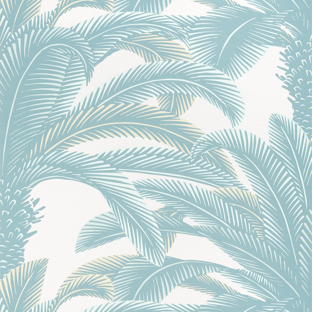 Thibaut QUEEN PALM Spa Blue Wallpaper