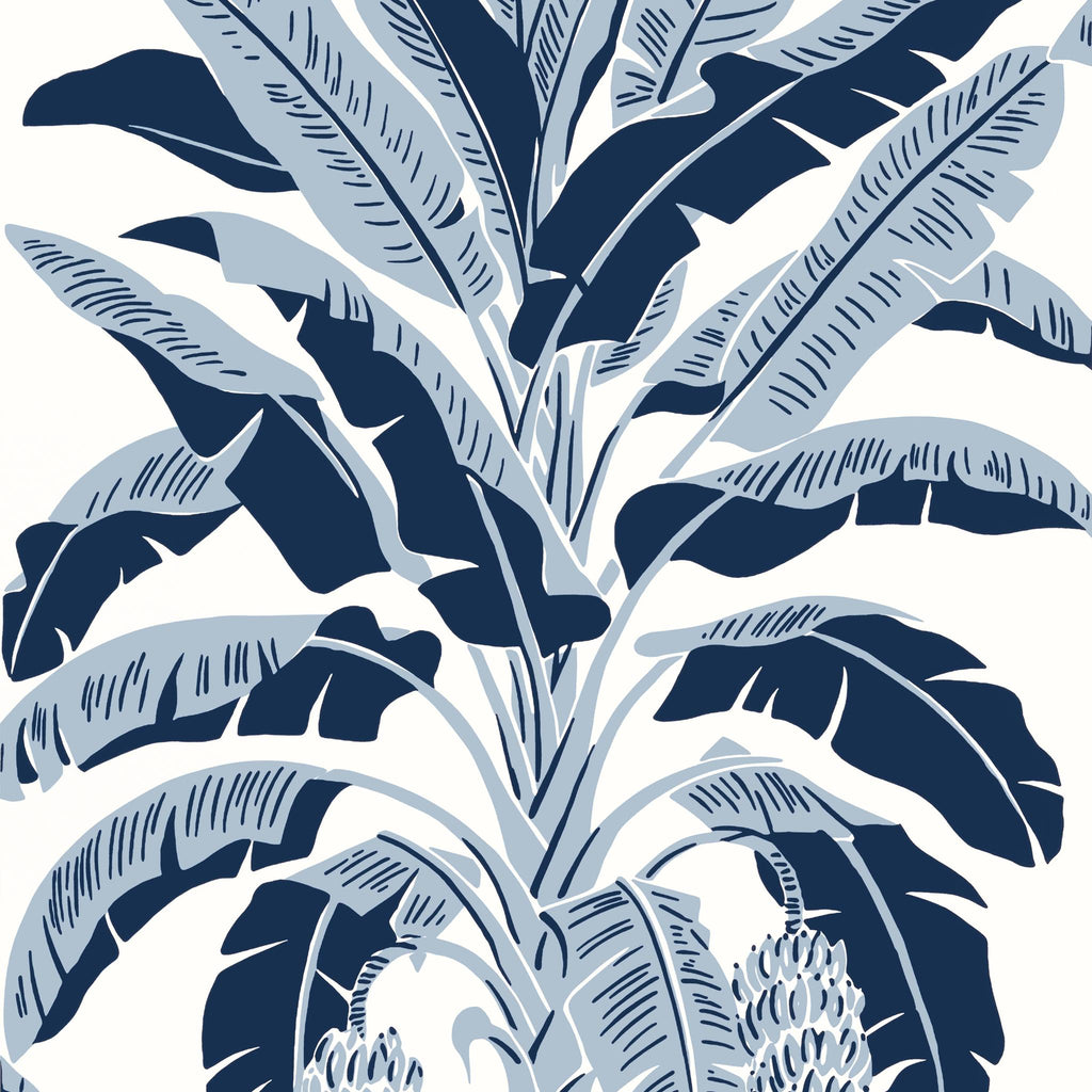 Thibaut BANANA TREE Navy Wallpaper