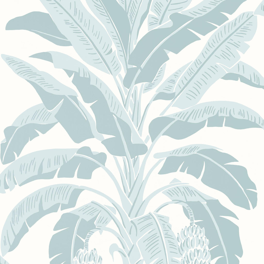 Thibaut BANANA TREE Spa Blue Wallpaper