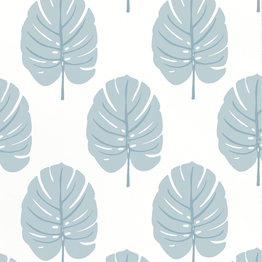 Thibaut MONSTERA Spa Blue Wallpaper