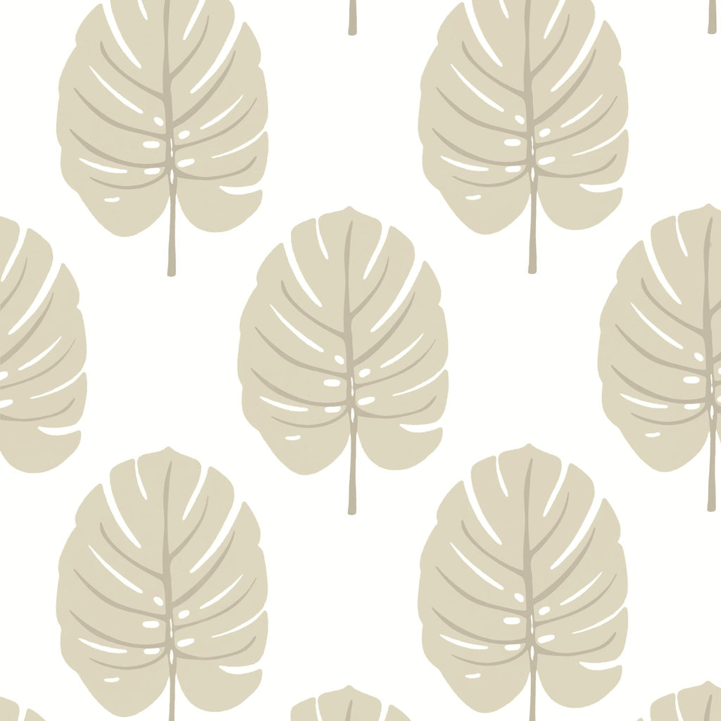 Thibaut MONSTERA Beige Wallpaper