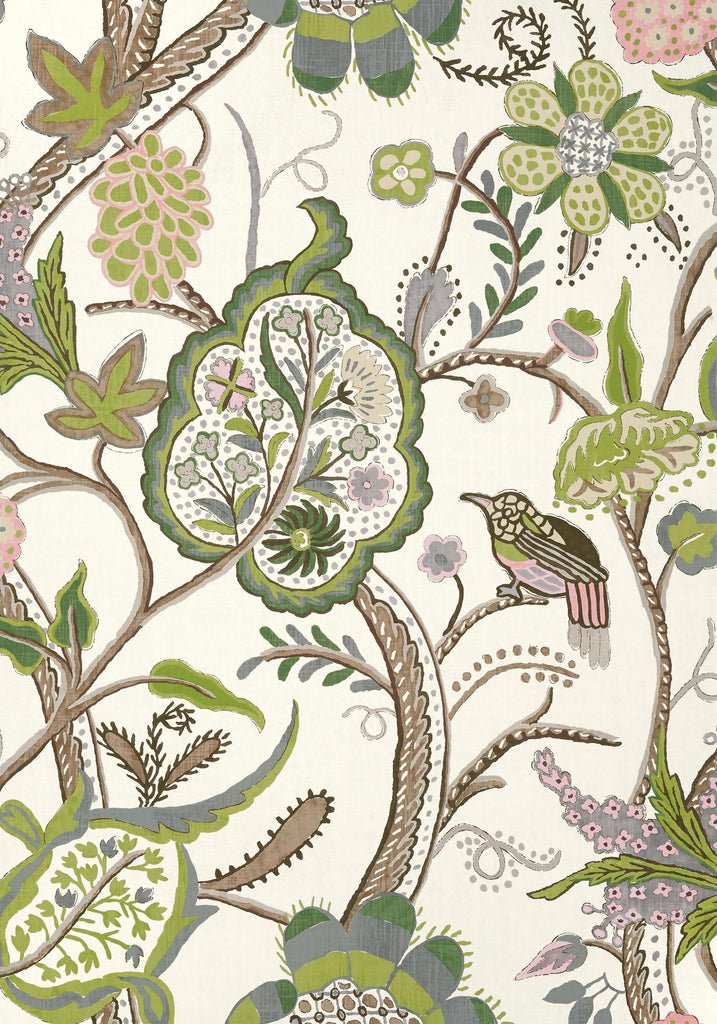 Thibaut WINDSOR Brown and Green Wallpaper