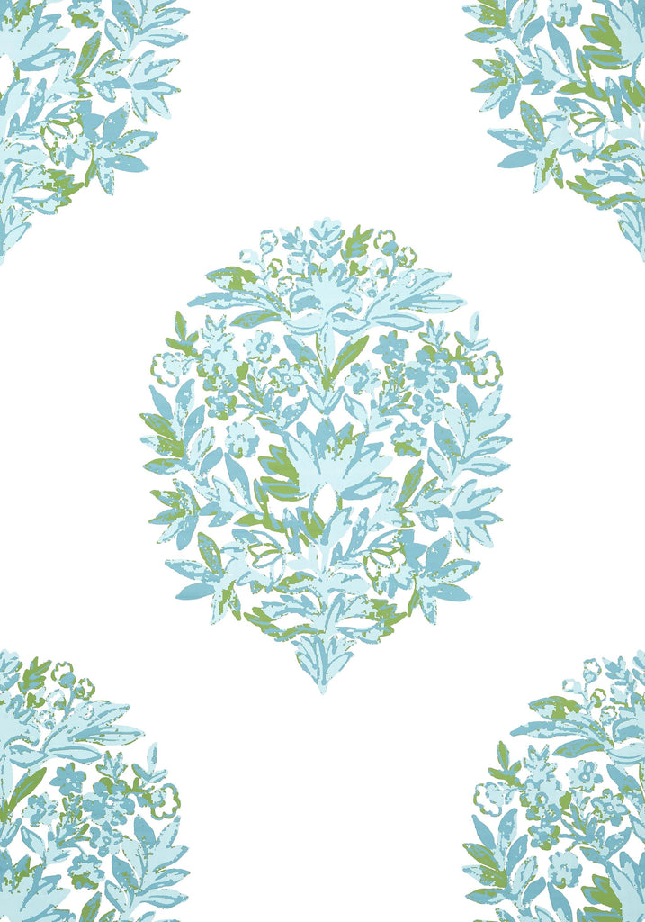 Thibaut RIDGEFIELD Green and Spa Wallpaper