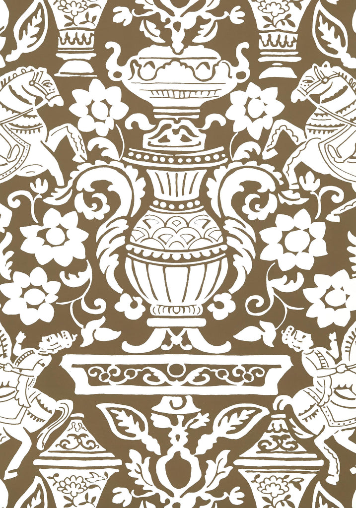 Thibaut GALWAY Brown Wallpaper