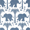 Thibaut Elephant Navy Wallpaper