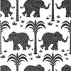 Thibaut Elephant Black Wallpaper