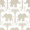 Thibaut Elephant Beige Wallpaper