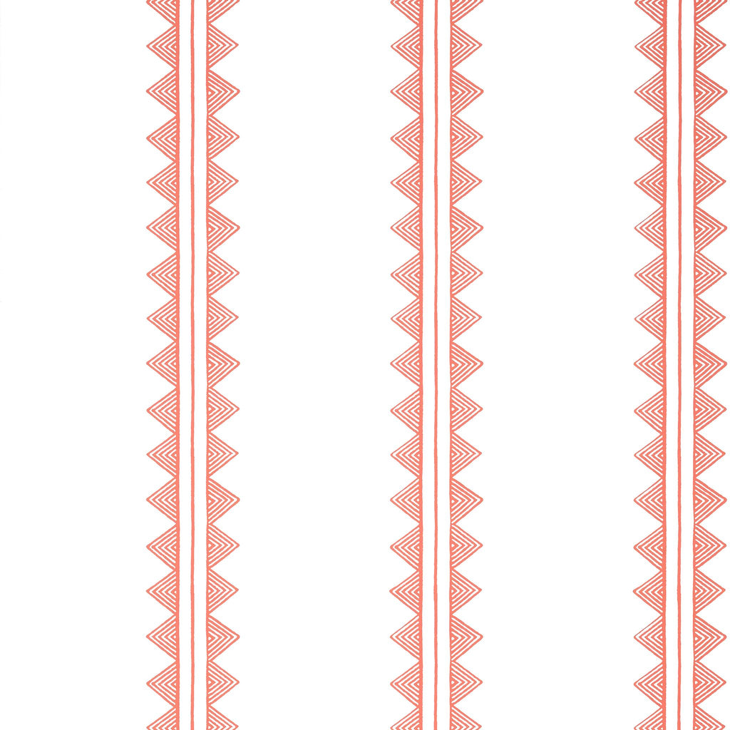 Thibaut AGAVE STRIPE Coral Wallpaper