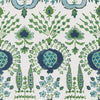 Thibaut Mendoza Suzani Blue And Green On White Wallpaper