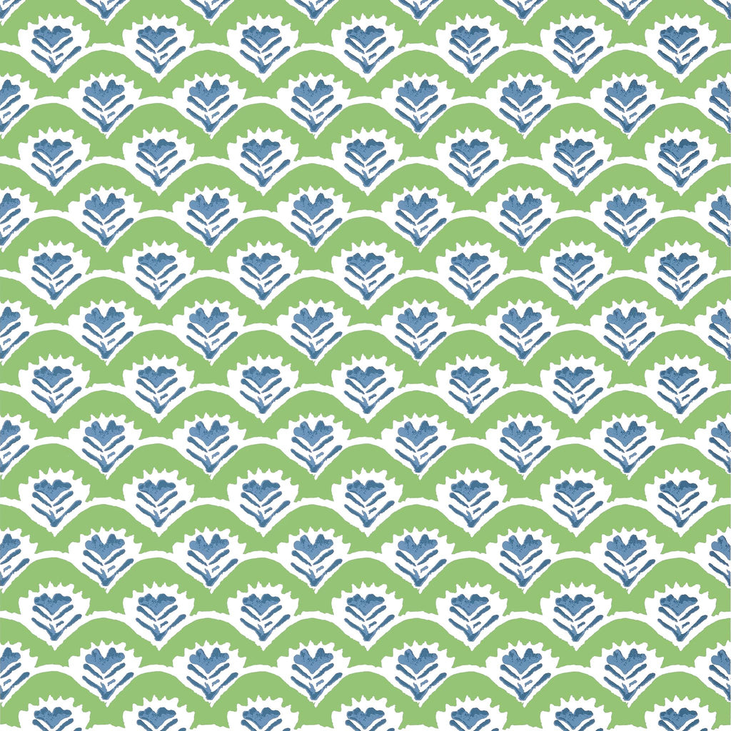 Thibaut EMILY Green and Blue Wallpaper