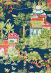 Thibaut Mystic Garden Navy Wallpaper