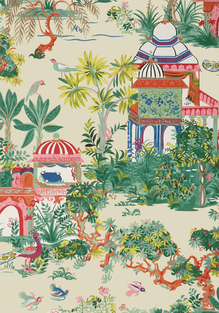 Thibaut MYSTIC GARDEN Cream Wallpaper