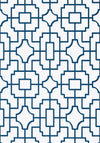 Thibaut Fretwork Navy Wallpaper