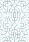 Thibaut Fretwork Spa Blue Wallpaper