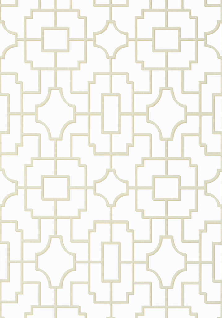 Thibaut FRETWORK Beige Wallpaper