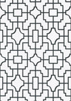 Thibaut Fretwork Black Wallpaper