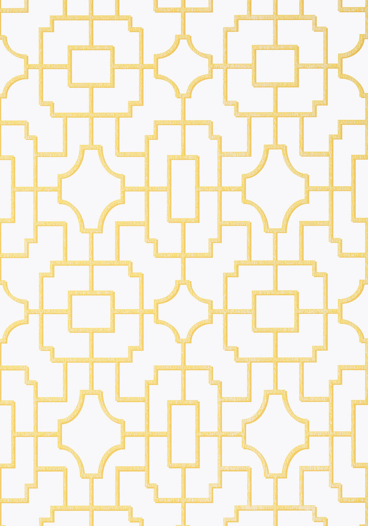 Thibaut FRETWORK Yellow Wallpaper