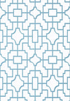 Thibaut Fretwork Light Blue Wallpaper