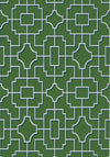 Thibaut Fretwork Emerald Wallpaper