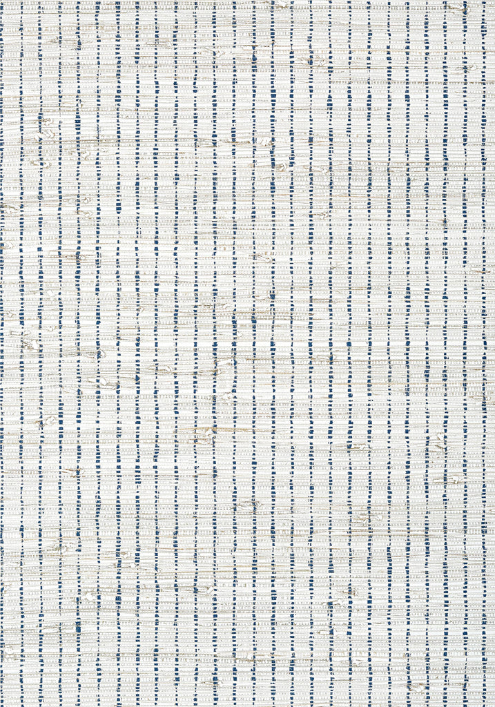 Thibaut SUTTON STRIPE Navy on White Wallpaper