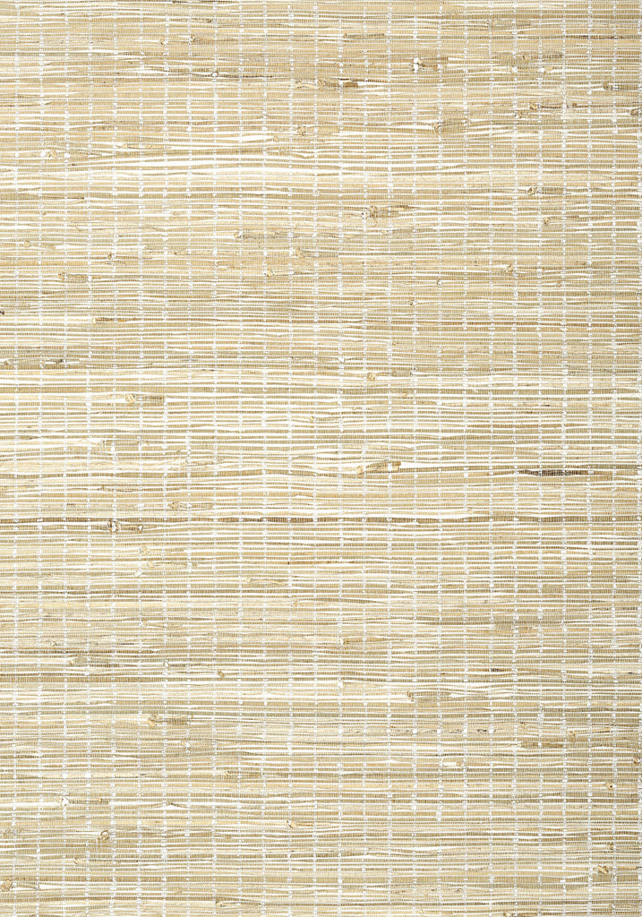 Thibaut SUTTON STRIPE White on Natural Wallpaper