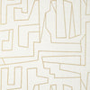 Thibaut Matrix Metallic Gold On Beige Wallpaper