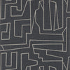 Thibaut Matrix Off White On Black Wallpaper