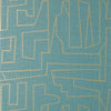 Thibaut Matrix Metallic Gold And Teal Wallpaper