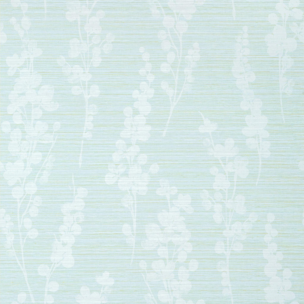 Thibaut SPRING BLOOMS Soft Green and Blue Wallpaper