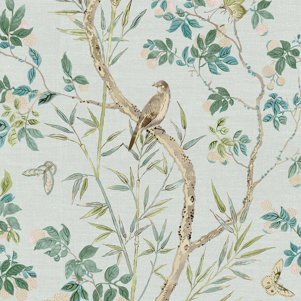 Thibaut CLAIRE Spa Blue Wallpaper