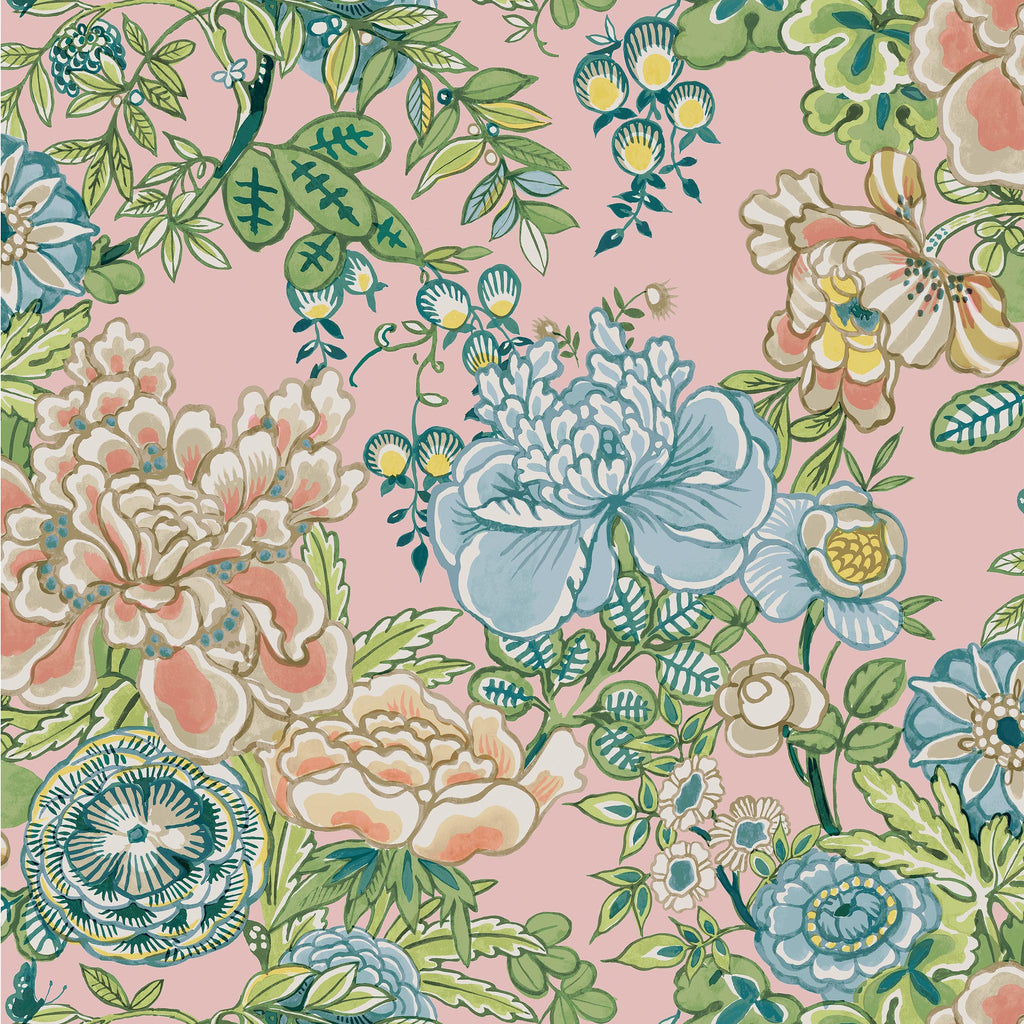 Thibaut PEONY GARDEN Blush Wallpaper