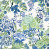 Thibaut Peony Garden Blue And Green Wallpaper