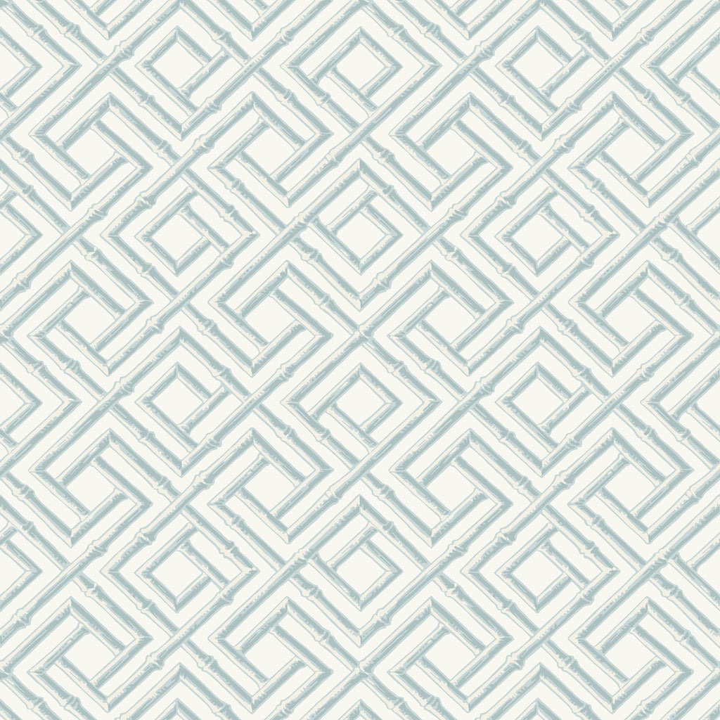 Thibaut FRENCH LATTICE Spa Blue Wallpaper