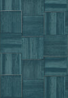 Thibaut Hayworth Turquoise And Blue Wallpaper