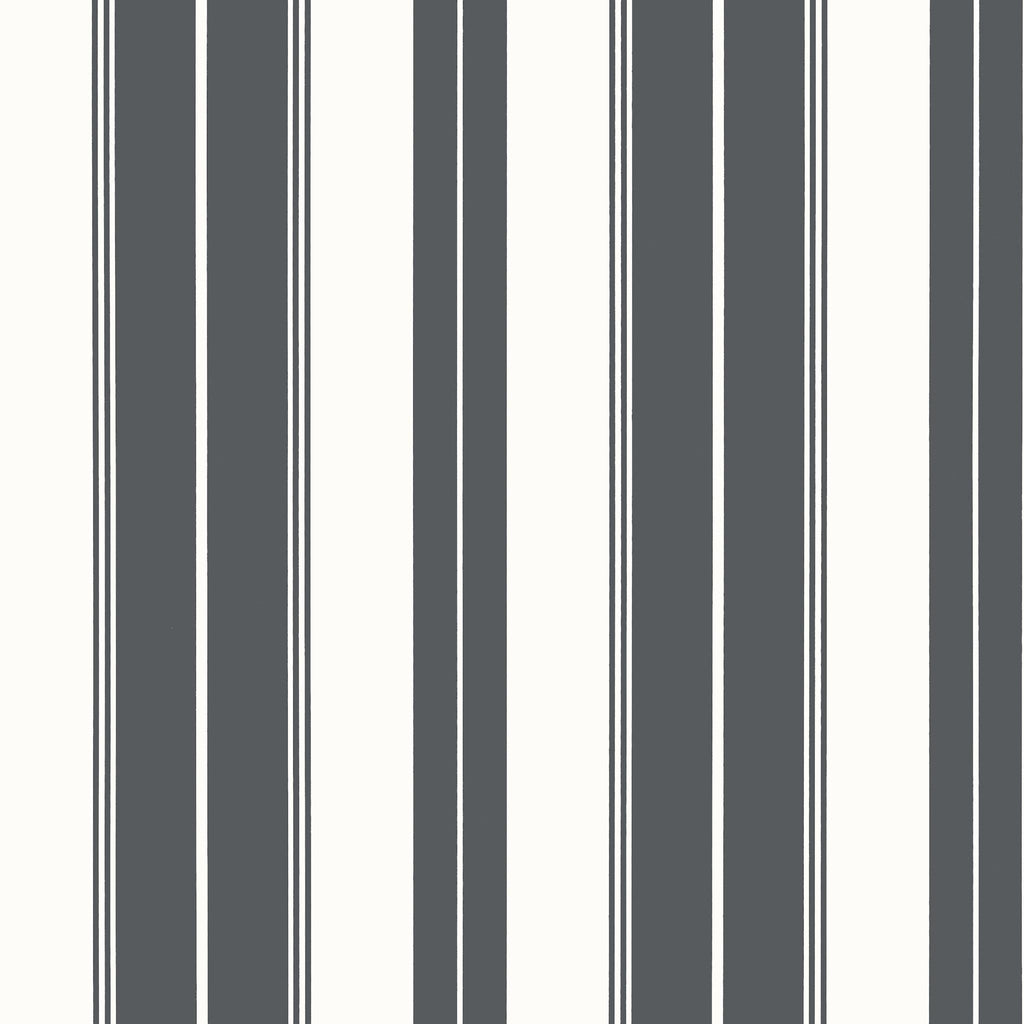 Thibaut NORFOLK STRIPE Charcoal Black Wallpaper