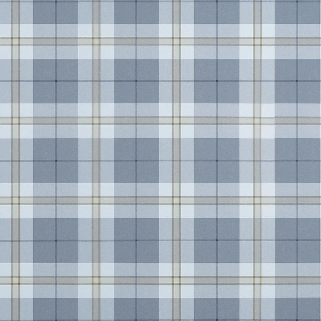 Thibaut DOUGLAS PLAID Slate Wallpaper