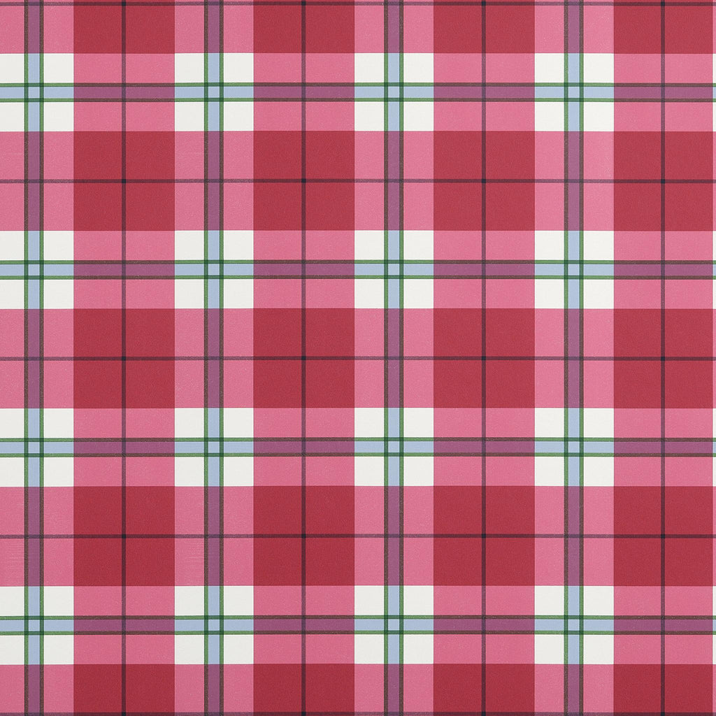 Thibaut DOUGLAS PLAID Red Wallpaper