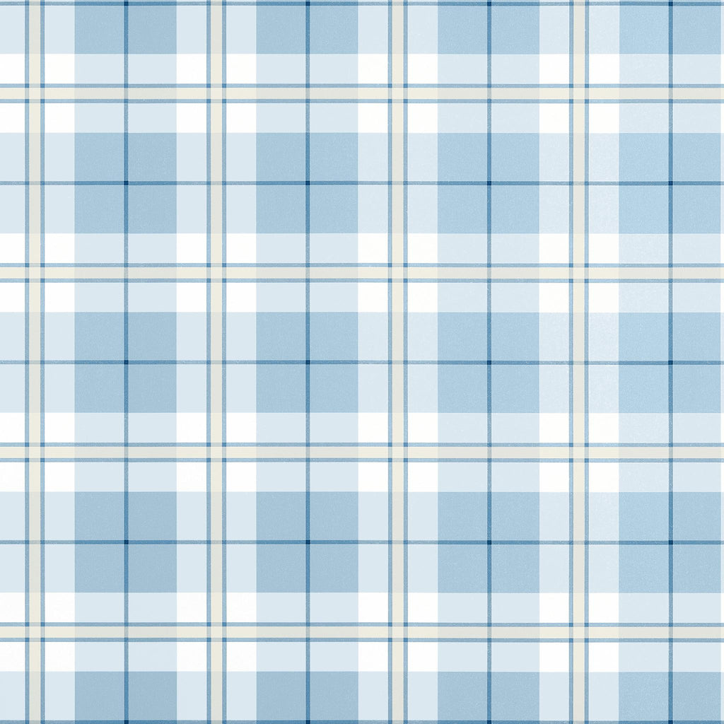 Thibaut DOUGLAS PLAID Light Blue Wallpaper