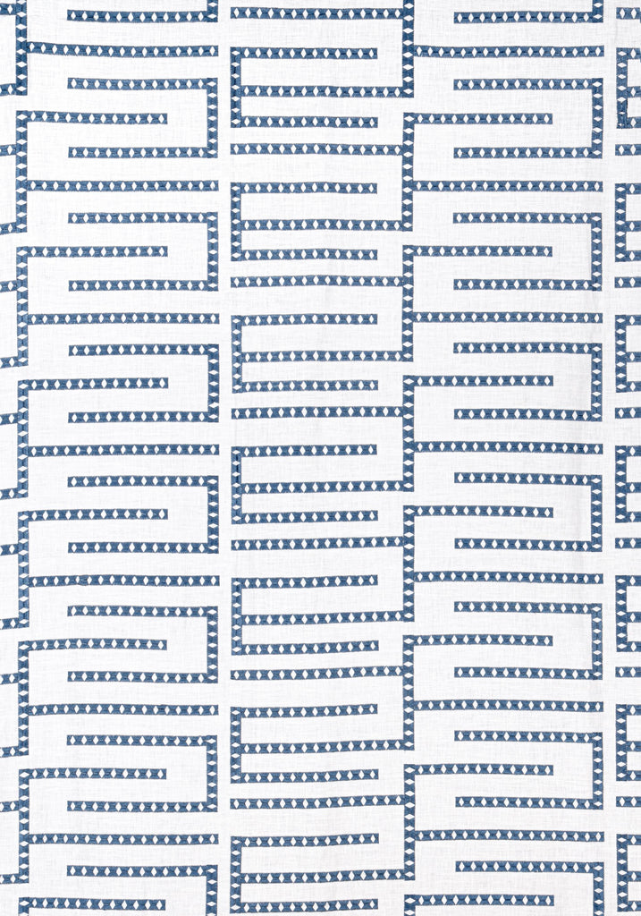 Thibaut ARCHITECT EMBROIDERY Blue Fabric