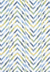 Thibaut Hamilton Embroidery Blue And Yellow Fabric