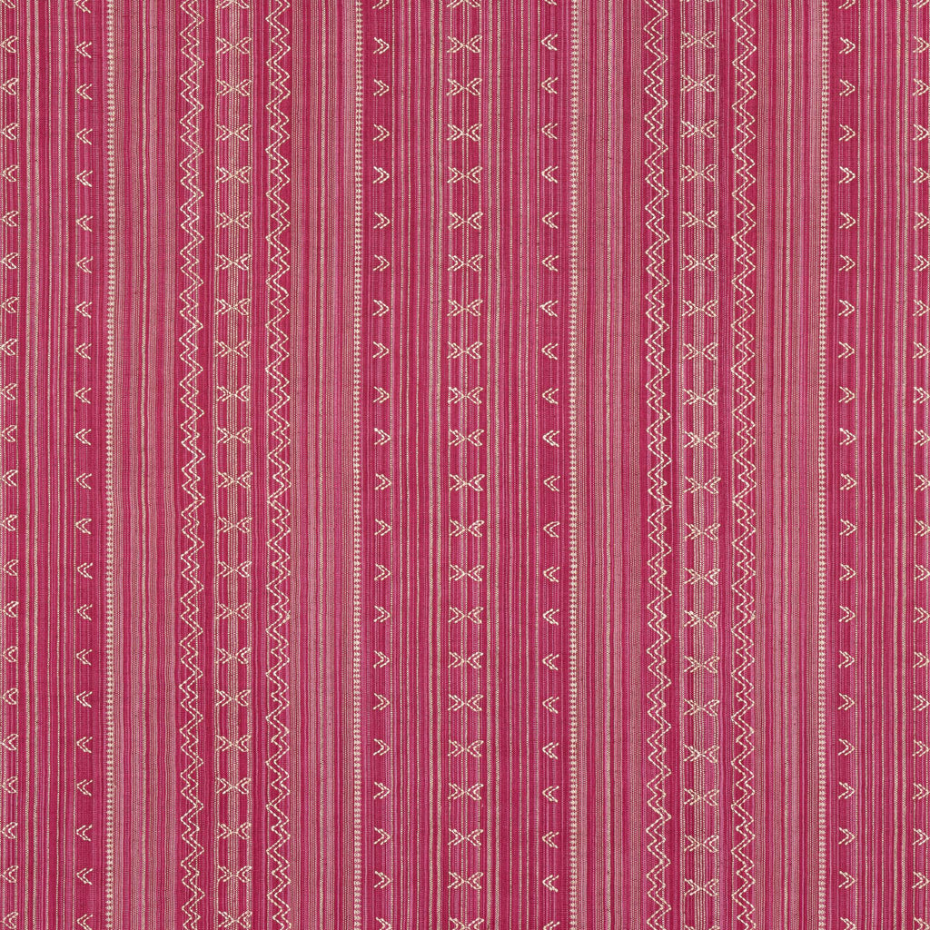 Thibaut CHARTER STRIPE EMBROIDERY Raspberry Fabric