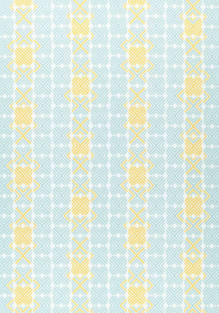 Thibaut JINX Aqua and Sunshine Fabric