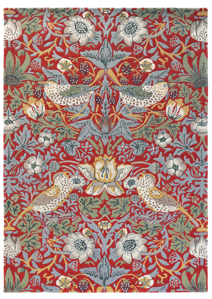 Brink & Campman Strawberry-Thief MOR -Crimson 4'7 x 6'7 Rug