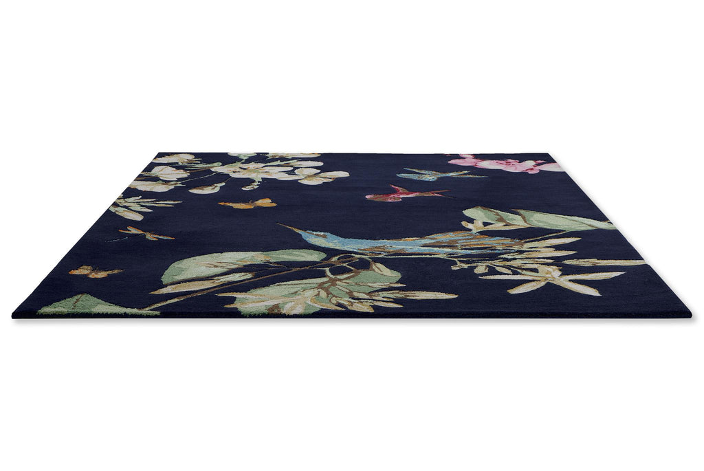 Brink & Campman Hummingbird WW  Navy 3'9 x 5'9 Rug